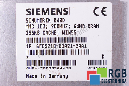 6FC5210-0DA21-2AA1 SIEMENS SINUMERIK MMC103