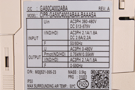 CIPR-GA50C4002ABAA-BAAASA YASKAWA GA500 GA50C4002ABA
