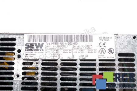 MPB51A011-503-00 SEW EURODRIVE 8260745 UMRICHTER MOVIDYN