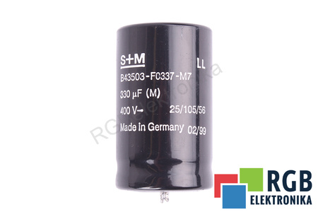 KONDENZÁTOR B43503-F0337-M7 S+M 330UF, 400V
