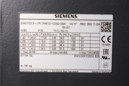 1PH8137-1DD00-2BA1 SIEMENS