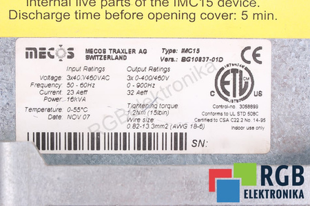 IMC15 MECOS TRAXLER BG10837-01D