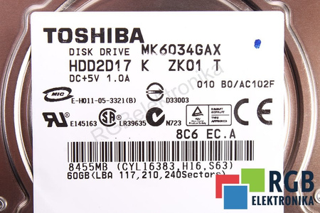 MK6034GAX TOSHIBA 60GB ATA100