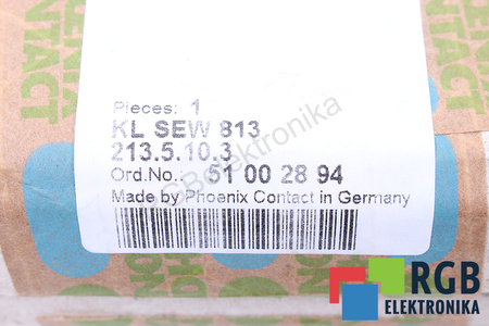 213.5.10.3 PHOENIX CONTACT 51002894 KL SEW 813 SVORKOVNICE