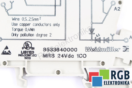 8533640000 WEIDMULLER 24V, 6A RELE
