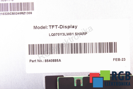 LQ070Y3LW01 SHARP 7" LCD DISPLEJ