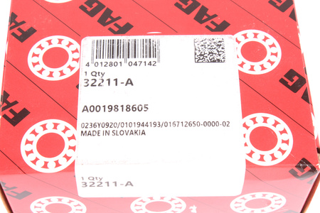 32211-A FAG 55X100X26.75 KUŽELOVÉ LOŽISKO