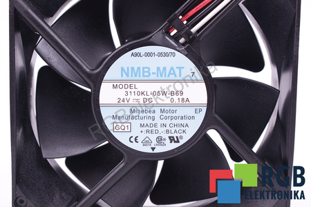 A90L-0001-0530#70 FANUC 3110KL-05W-B69 80X80X25MM, 24V VENTILÁTOR