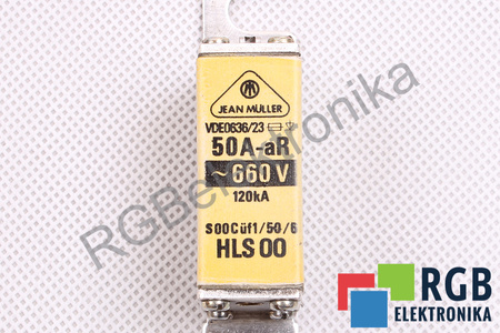 POJISTKA HLS00 JEAN MULLER VDE0636/23 50A-AR, 660V, 120KA