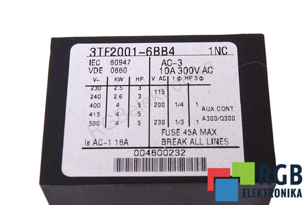 3TF2001-6BB4 SIEMENS NÁHRADA
