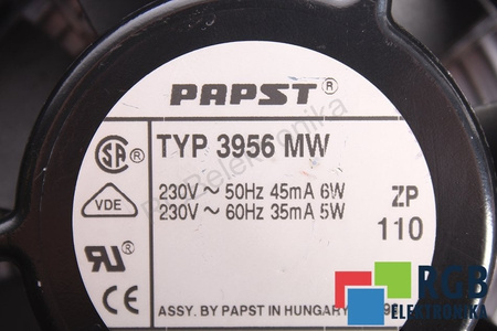 3956MW PAPST 90X90MM VENTILÁTOR