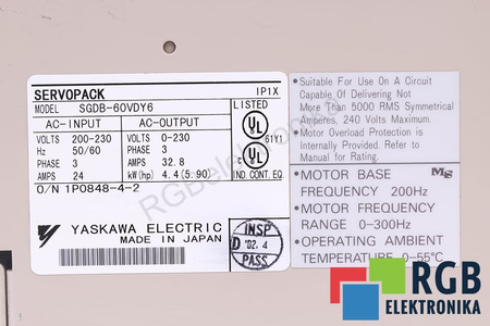 SGDB-60VDY6 YASKAWA