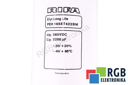KONDENZÁTOR PEH169XT422BM RIFA 2200UF, 385V